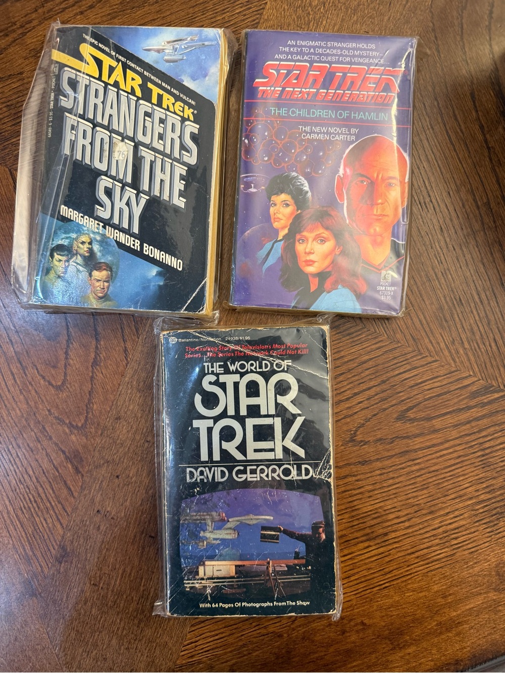 3 Star Trek Paperback Book Lot - Blue Covers (Set of 3)